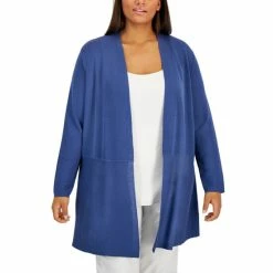 Cheap 🔥 Anne Klein Plus Size Monterey Open-Front Cardigan Warm Sand 🤩