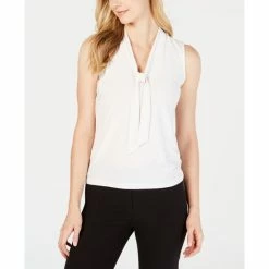 Cheap ⭐ Anne Klein Tie-Neck Top White 🎉