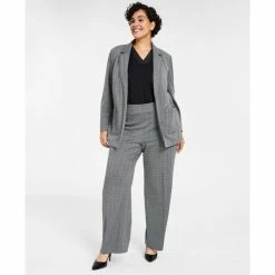 Best Pirce 😀 Anne Klein Plus Size Herringbone Blazer Anne Black/anne White ✨