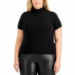 Best deal โญ Anne Klein Plus Size Mock Neck Top Anne Black ๐คฉ