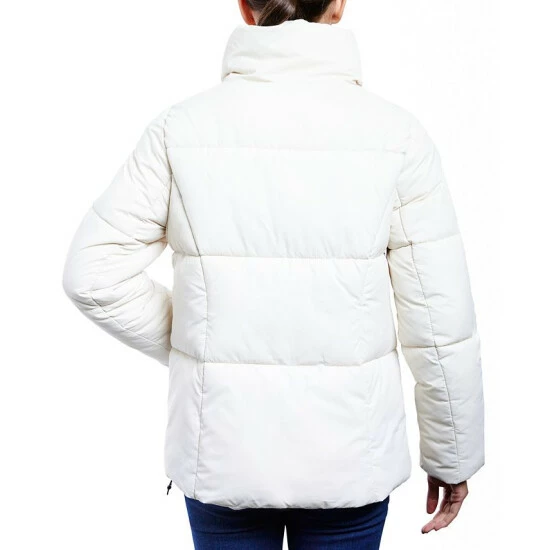 Outlet 🔔 Anne Klein 👩 Women's Stand-Collar Puffer 🧥 Coat Unbleached Cotton ⌛ - Image 2