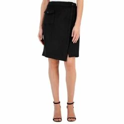 Buy 🔥 Anne Klein 👩 Women's Cargo Pocket Asymmetrical Pencil 👗 Skirt Nightfall 👍