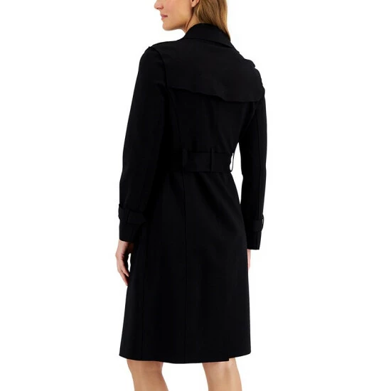 Wholesale ๐ Anne Klein ๐ฉ Women's Tie-Waist Notched Collar Trench ๐งฅ Coat Anne Black ๐ฅ - Image 4
