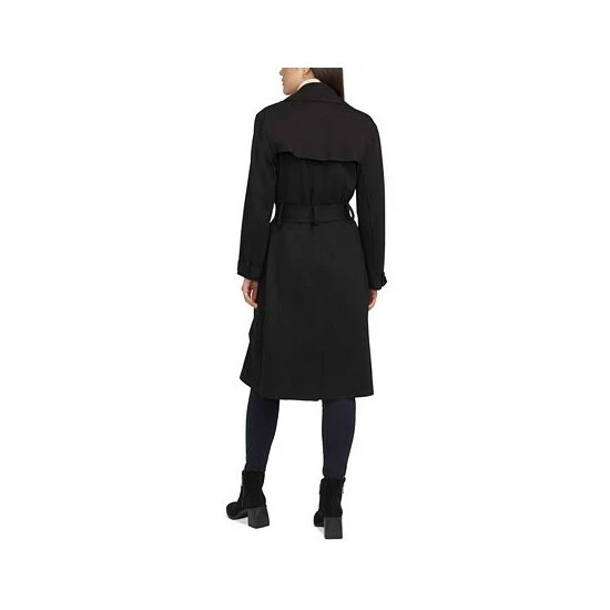 Wholesale ๐ Anne Klein ๐ฉ Women's Tie-Waist Notched Collar Trench ๐งฅ Coat Anne Black ๐ฅ - Image 6