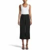 Discount 🤩 Anne Klein Pull-On Pleat-Front Cropped Wide-Leg Pants Anne Black ⭐