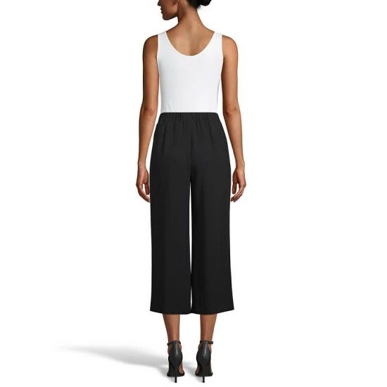 Discount ๐คฉ Anne Klein Pull-On Pleat-Front Cropped Wide-Leg Pants Anne Black โญ - Image 2