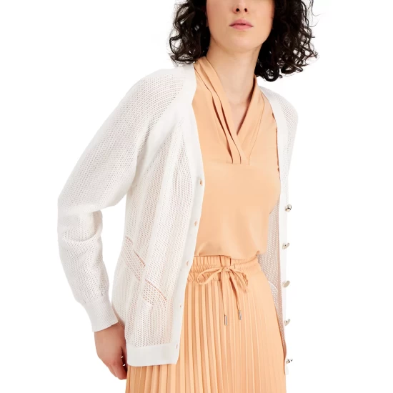 Discount ⌛ Anne Klein 👩 Women's Zip-Front Knit Epaulet Cape Anne Black ❤️