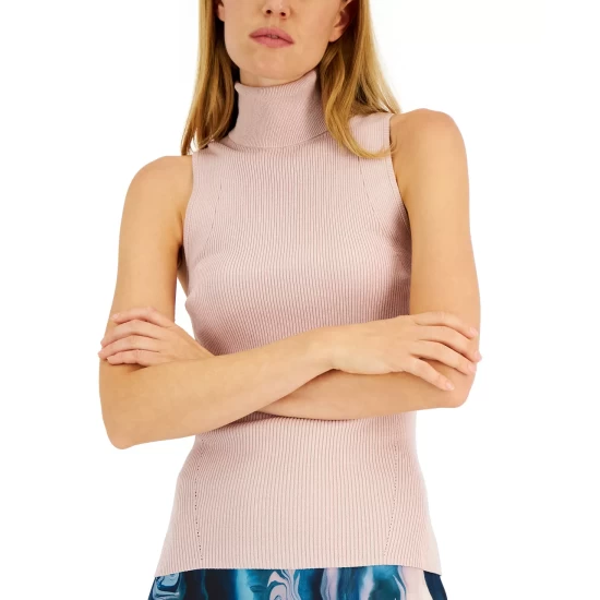 Discount ⌛ Anne Klein 👩 Women's Zip-Front Knit Epaulet Cape Anne Black ❤️ - Image 3