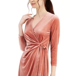 New ❤️ Anne Klein Mesh Printed Puff-Sleeve Maxi 👗 Dress Chianti/anise Combo 😀