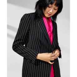 Coupon 💯 Anne Klein 👩 Women's Faux Double-Breasted Jacket Anne Black ✨