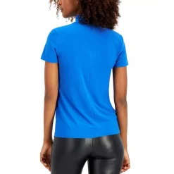 Budget 💯 Anne Klein 👩 Women's Split-Neck 3/4-Sleeve Elastic-Cuff Top Anne Black 🤩