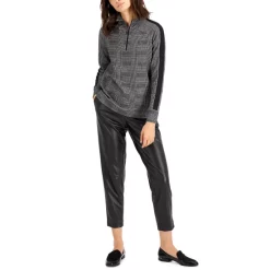 Best reviews of 💯 Anne Klein 👩 Women's Contrast-Trim Button-Front Top Anne White 👏