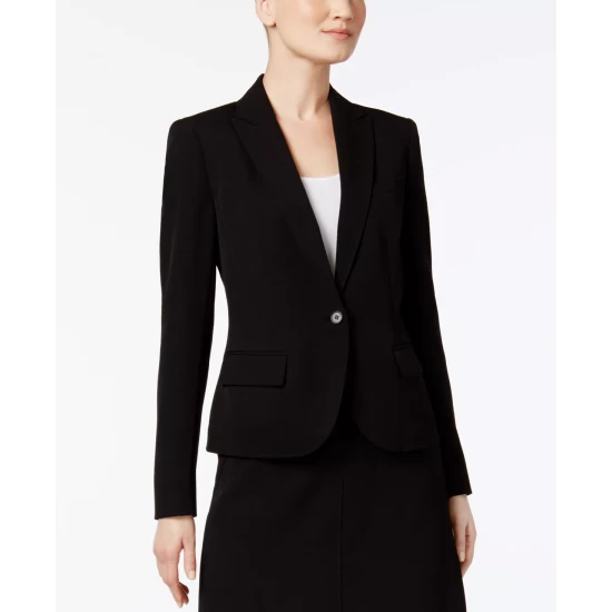 Promo ๐ Anne Klein ๐ฉ Women's Metallic Knit 3/4-Sleeve Knot-Front Midi ๐ Dress Black/gold ๐ฅฐ - Image 4