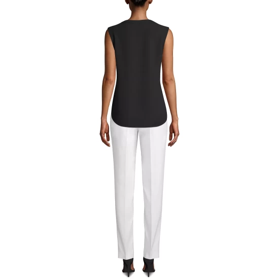 Hot Sale ๐ Anne Klein ๐ฉ Women's Ribbed Puff-Sleeve Button-Up Cardigan Anne Black ๐