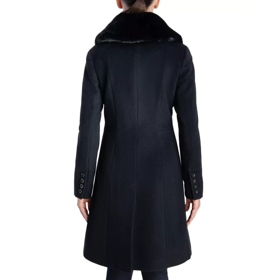 Wholesale 🔔 Anne Klein 👩 Women's Audrey Hepburn Jacquard Topper Jacket Anne Black/anne White 👏 - Image 3