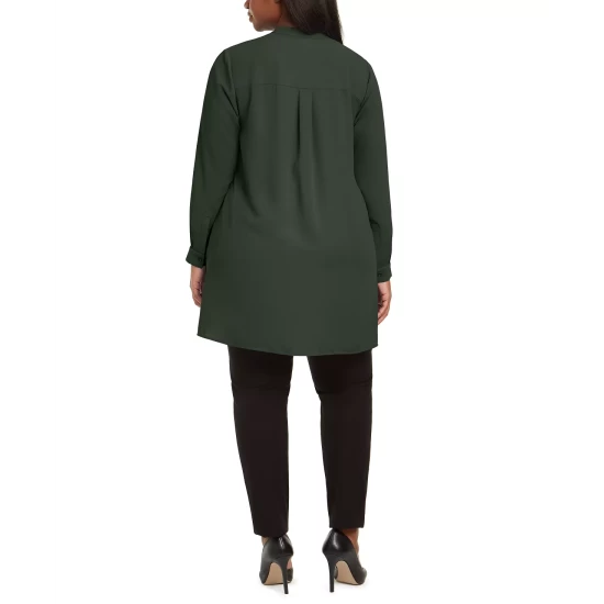 New โ๏ธ Anne Klein ๐ฉ Women's Metallic-Tweed Open-Front Jacket Anne Black Combo ๐ - Image 2