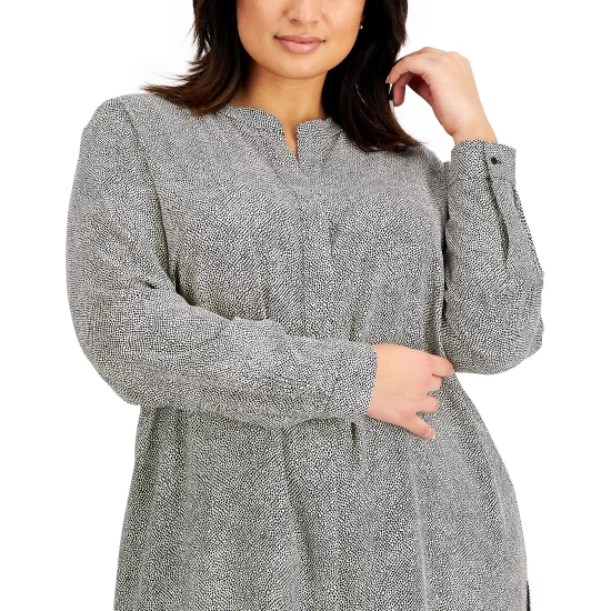 New โ๏ธ Anne Klein ๐ฉ Women's Metallic-Tweed Open-Front Jacket Anne Black Combo ๐ - Image 3