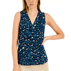 Brand new ๐ Anne Klein ๐ฉ Women's Belted Faux-Fur-Trim Wrap ๐งฅ Coat Black/white ๐