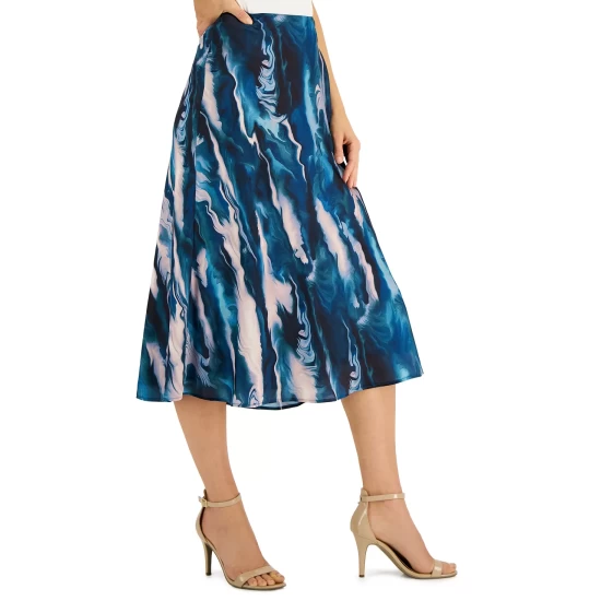 Budget ๐ Anne Klein ๐ฉ Women's Tie-Waist Balloon-Sleeve Midi ๐ Dress Anne Black โจ - Image 3