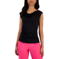 Top 10 ⌛ Anne Klein 👩 Women's Pinstripe Straight-Leg Pants Anne Black/anne White 🧨