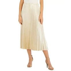 Wholesale ⭐ Anne Klein 👩 Women's Half-Sleeve Turtleneck Top & Pull-On Pleated 👗 Skirt Chianti 👏