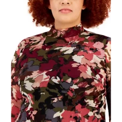 Best Pirce 😀 Anne Klein Zip-Up Pullover Plaid Top Anne Black/anne White 🥰