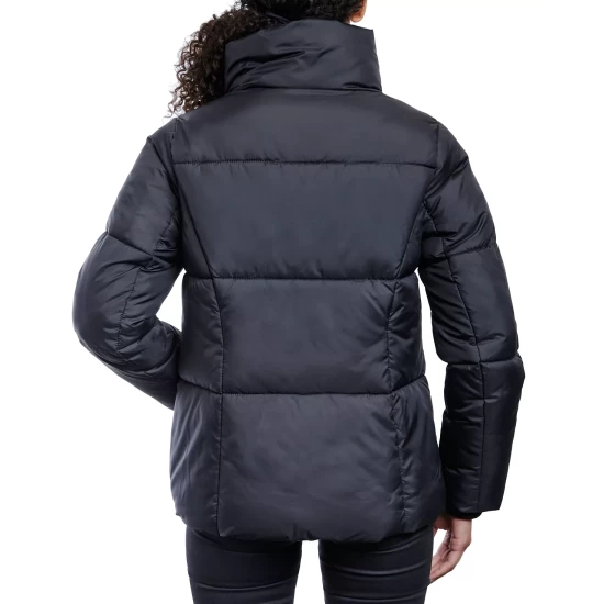 Outlet 🔔 Anne Klein 👩 Women's Stand-Collar Puffer 🧥 Coat Unbleached Cotton ⌛ - Image 3