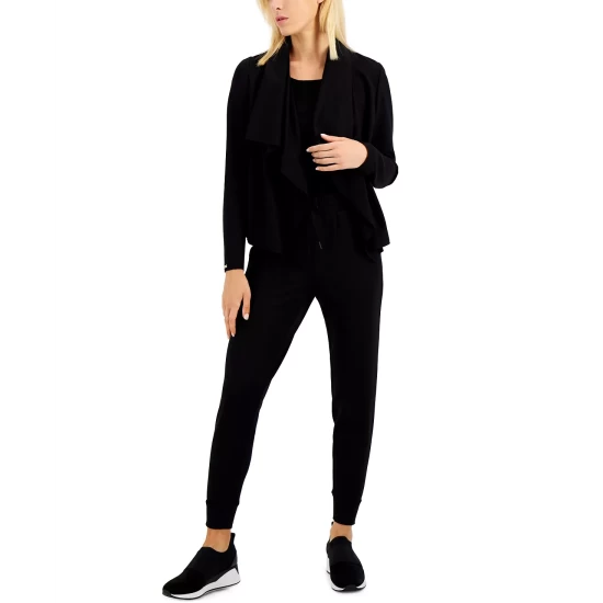 Discount 🔥 Anne Klein 👩 Women's Mixed-Media Houndstooth Midi 👗 Dress Anne Black/anne White 🌟