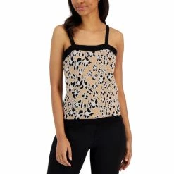 Best reviews of 😍 Anne Klein 👩 Women's Jacquard Ottoman-Trim Sleeveless Sweater Latte Combo 😍
