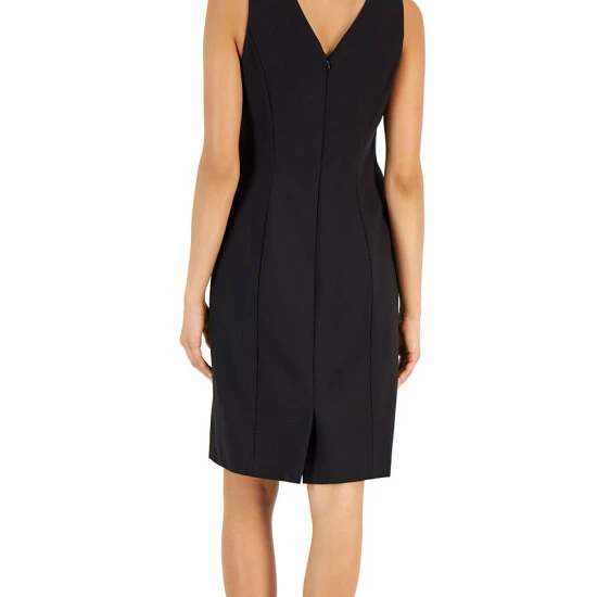 Discount 💯 Anne Klein 👩 Women's Compression V-Neck Sheath 👗 Dress Anne Black 🤩 - Image 4