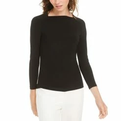 Best Pirce โ Anne Klein 3/4-Sleeve Top Black ๐ฅ