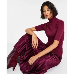 Best Pirce ๐ Anne Klein ๐ฉ Women's Single-Breasted Walker ๐งฅ Coat, Created For Macy's Lychee Red ๐