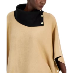 Best Pirce 🧨 Anne Klein 👩 Women's Stitch-Detail Kimono Cardigan Sweater Bisqueware 🌟