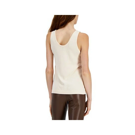 Cheapest 💯 Anne Klein 👩 Women's Double Scoop Neck Tank Top Blue Jay 🔔 - Image 2
