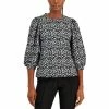 Top 10 🌟 Anne Klein 👩 Women's Balloon Sleeve Pullover Blouse Anne Black/ Anne White 👍